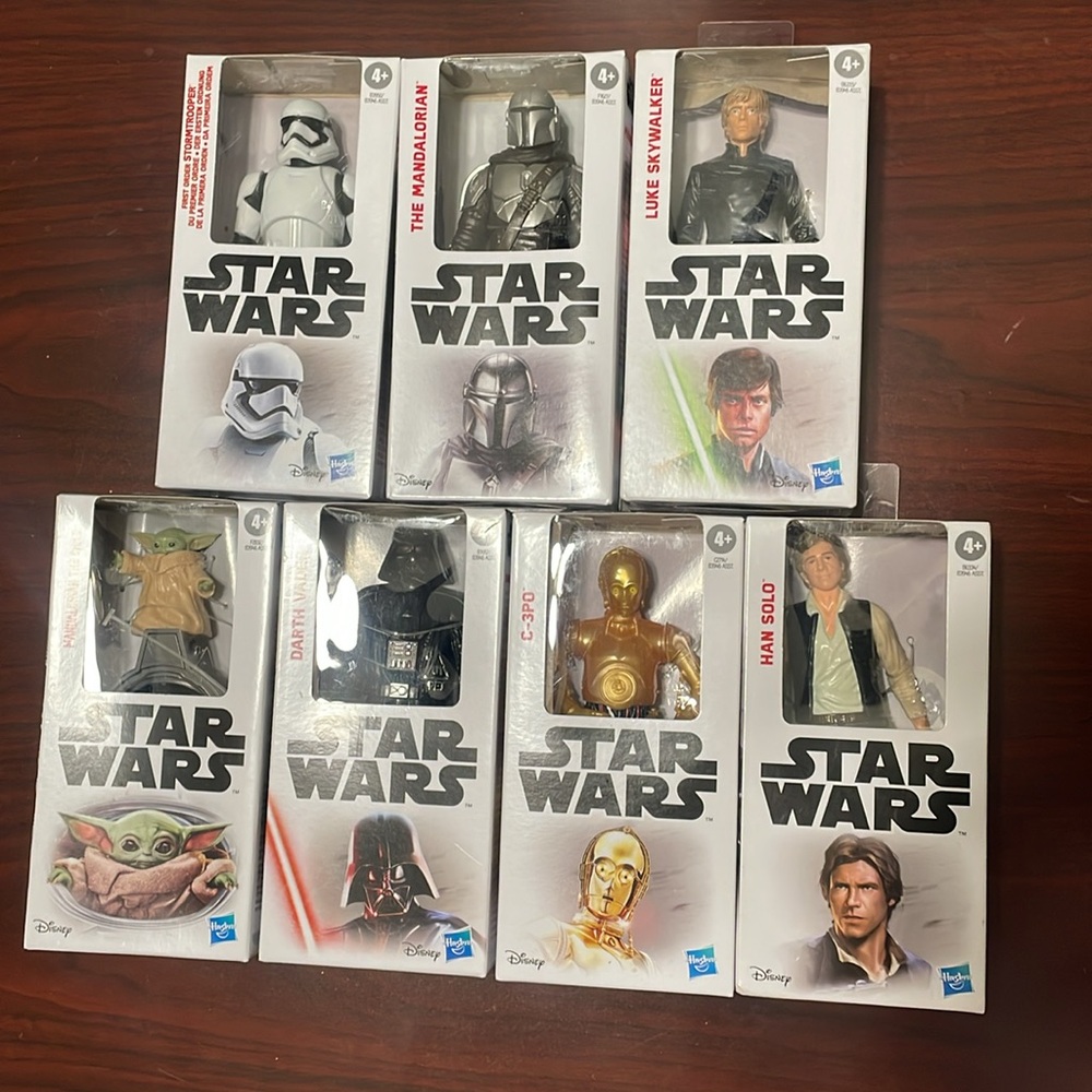 NIB  Set Star Wars Action Figure 6 inch C-3PO Hasbro Disney Hasbro Lot 7